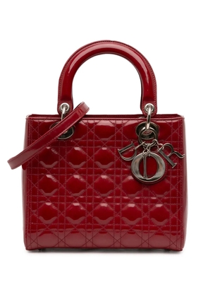 Christian Dior Pre-Owned 2014 Medium Patent Cannage Lady Dior satchel - Red