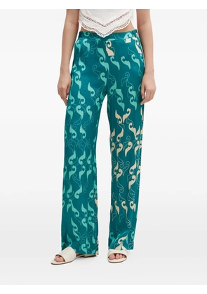 La Petite Française Poudre printed trousers - Green