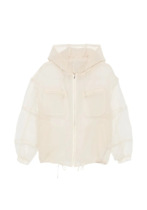 System hooded chest-pocket jacket - Neutrals