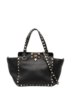 Valentino Garavani Pre-Owned 2000-2017 Mini Pebbled Calfskin Rockstud Trapeze satchel - Black