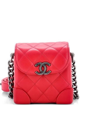 CHANEL Pre-Owned Trunk-Like Quilted Lambskin Mini crossbody bag - Red