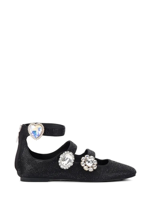 Kurt Geiger London Ornate Gladiator embellished ballet flats - Black