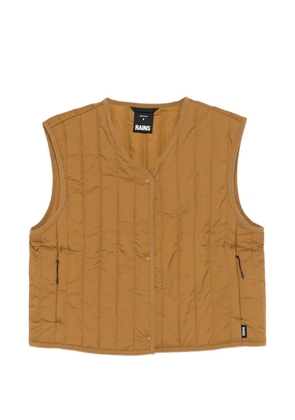 Rains Banja quilted short liner gilet - Brown