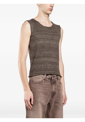OUR LEGACY ribbed-hem top - Brown