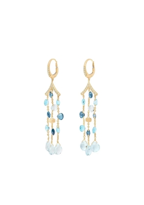 Marco Bicego 18K yellow gold diamond Topaz earrings