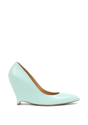 Maison Margiela pointed-toe leather pumps - Blue