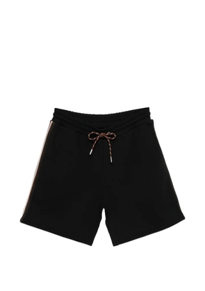 Moncler drawstring side stripe shorts - Black