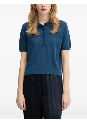 Patrizia Pepe buttoned polo top - Blue