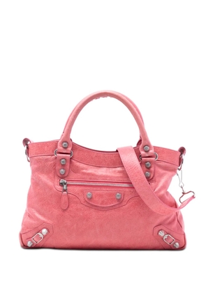 Balenciaga Pre-Owned 2005-2025 Lambskin Motocross Giant 12 Town satchel - Pink