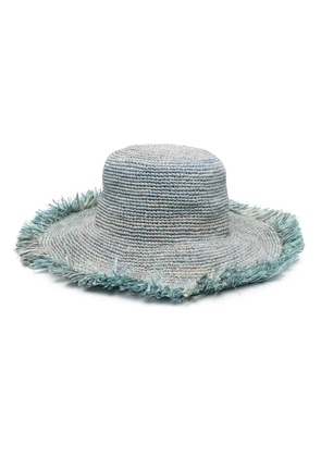 MADE FOR A WOMAN Chapeau 9101 straw sun hat - Blue