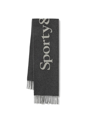 Sporty & Rich fringed scarf - Grey
