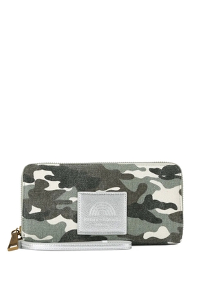 Kurt Geiger London Southbank camouflage-print zip-around wallet - Green