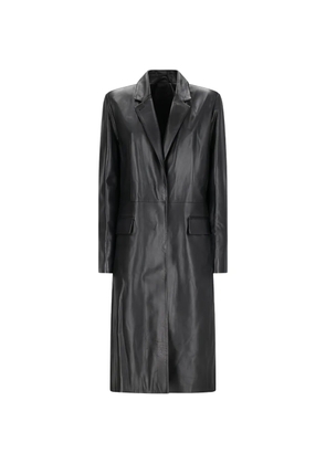 Desa 1972 front-pockets leather coat - Black