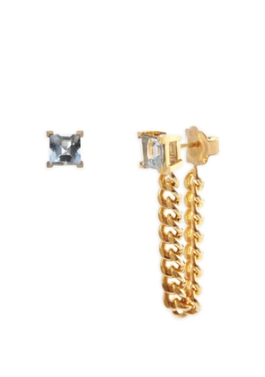 NORMA JEWELLERY aquamarine square drop earrings - Gold