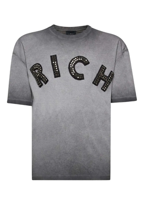 John Richmond embellished-logo T-shirt - Grey