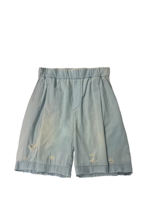 A Paper Kid ripped bermuda shorts - Blue