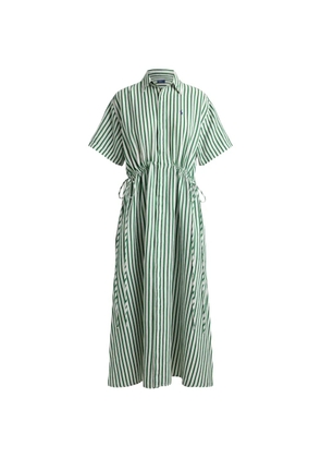 Polo Ralph Lauren striped drawstring maxi dress - Green