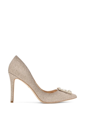 Badgley Mischka Cher crystal-embellished pumps - Gold