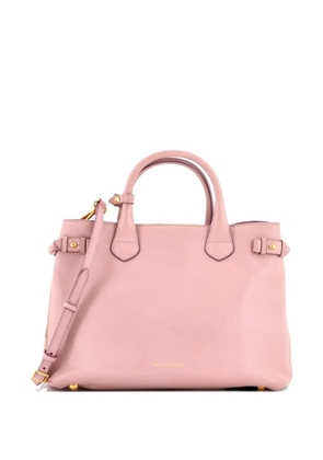 Burberry Pre-Owned Banner Tote Leather and House Check Canvas Medium satchel - Neutrals