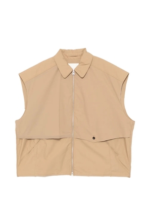 CROQUIS logo sleeveless jacket - Neutrals