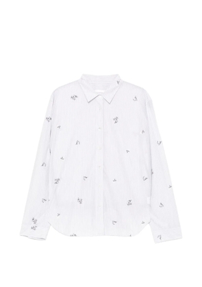 JNBY embroidered striped shirt - White