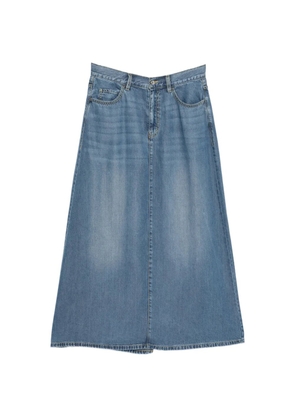 JNBY logo-patched A-Line skirt - Blue