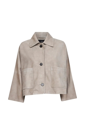 Arma patch-pocket leather jacket - Neutrals