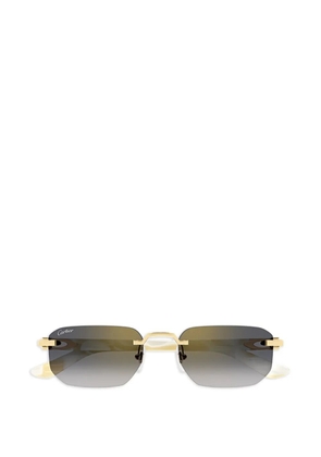 Cartier Eyewear geometric-frame sunglasses - Gold
