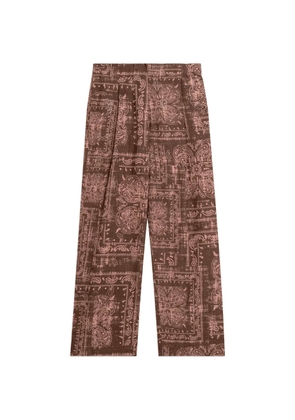 A Paper Kid poplin patterned trousers - Brown