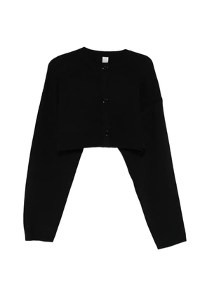TOTEME cropped oversized cardigan - Black