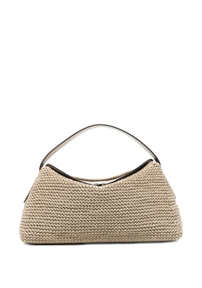 TOTEME Twist-lock fastening leather tote bag - Neutrals