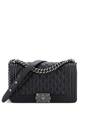 CHANEL Pre-Owned Boy Flap Bag Quilted Calfskin Old Medium shoulder bag - Black