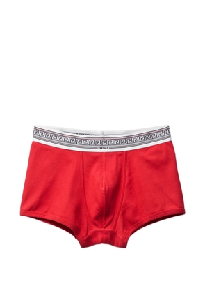 Versace ribbed cotton-jersey trunks - Red
