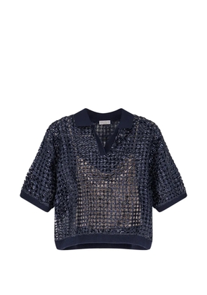 Brunello Cucinelli openwork knitwear - Blue