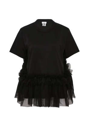 Noir Kei Ninomiya ruffled T-shirt - Black