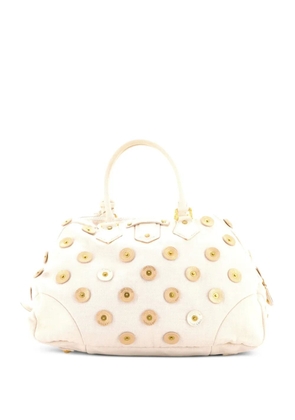 Louis Vuitton Pre-Owned Polka Dot Panama Bowly Embellished Canvas handbag - Neutrals