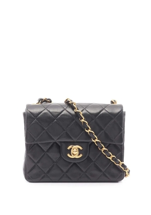 CHANEL Pre-Owned 2000-2002 Mini Square Classic Lambskin Single Flap crossbody bag - Black
