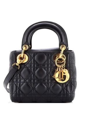 Christian Dior Pre-Owned Lady Dior Bag Cannage Quilt Lambskin Mini satchel - Black