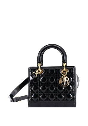 Christian Dior Pre-Owned Lady Dior Bag Cannage Quilt Patent Medium satchel - Black