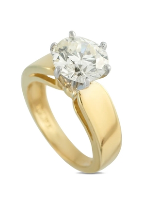 LB Exclusive embellished diamond solitaire ring - Gold