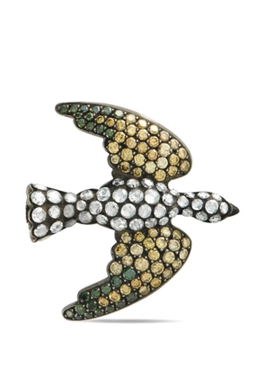 LB Exclusive diamond dove brooch - Silver