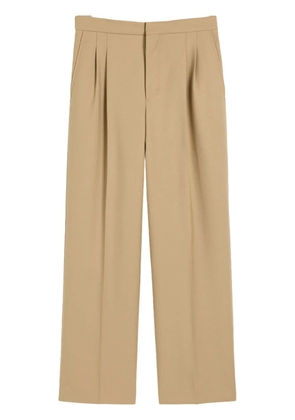 AMI Paris pressed-crease wool trousers - Neutrals