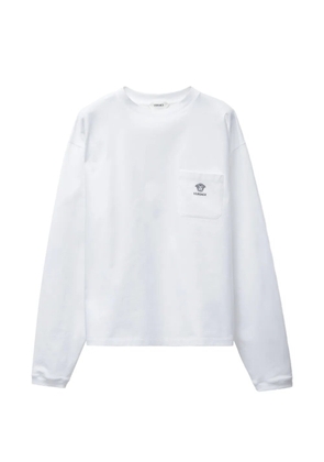 Versace long sleeve pocket T-shirt - White