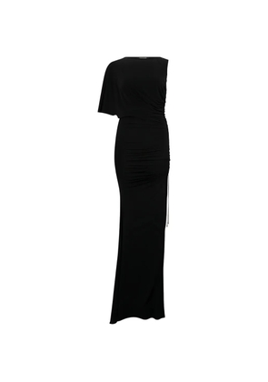 Roberto Cavalli asymmetric draped maxi dress - Black