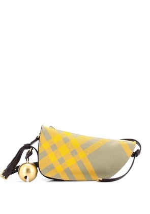Burberry Pre-Owned Shield Sling Check Canvas and Leather Mini shoulder bag - Orange