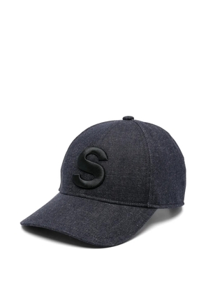 sacai embroidered cap - Blue