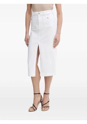 LIU JO zip-up midi skirt - White