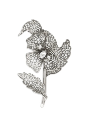 Dolce & Gabbana flower brooch with rhinestones - Silver