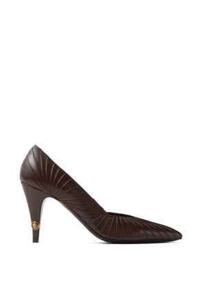 Versace Gianni leather pumps 90 mm - Brown