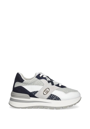 LIU JO panelled emblem sneakers - White